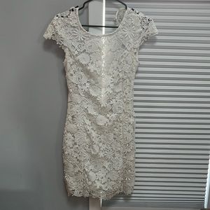 Open back lace dress LULUS